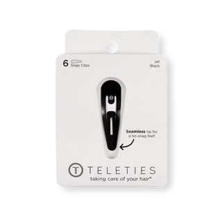 Jet Black Snap Clip 6ct