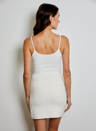 Welt Pocket Solid Skirt in Canvas