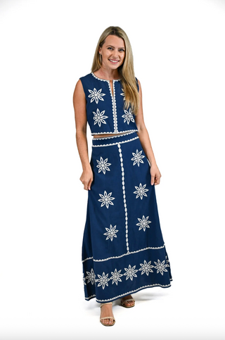 Maura Maxi Skirt in Arctic Star