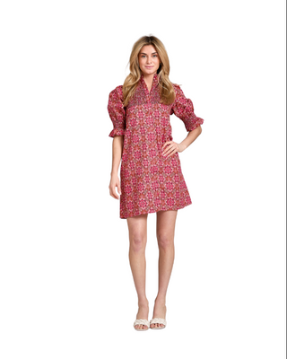 Aubrey Dress in Rose Tile