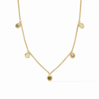 Rainbow Delicate Charm Necklace-Shades of Jade-OS