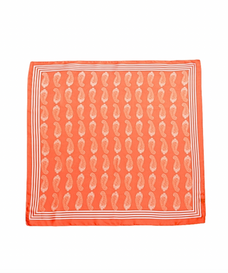 Paisley Printed Bandana Scarf Orange