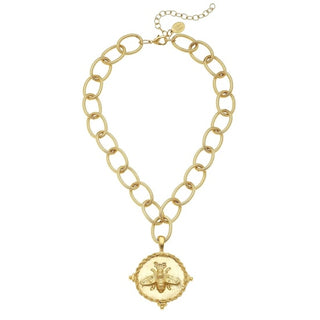 Gold Queen Bee Rope Pendant