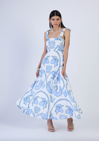 Pearl Dress in Monaco Celeste