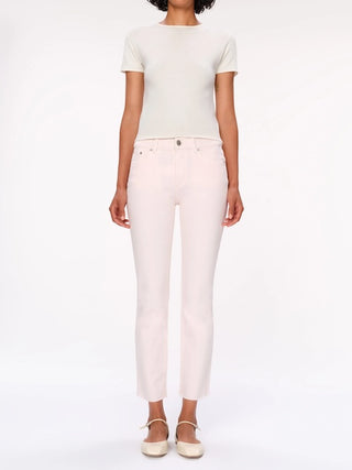 Mara Straight Mid Rise Instasculpt Jeans in Primrose Pink