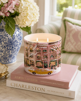 Window Shopping Hand Illustrated Soy Candle Double Wick