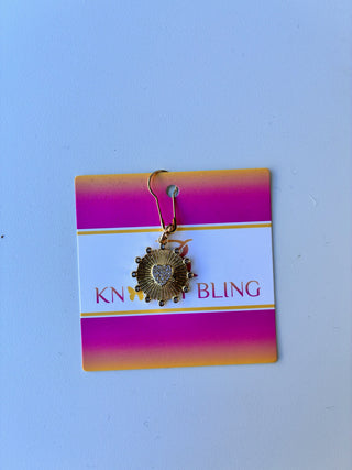Pave Heart Medallion