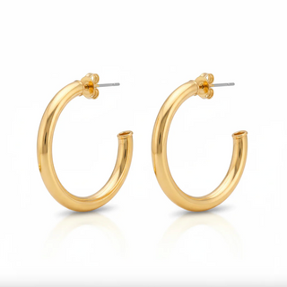 Small Arlene Hoop in Brushed Gold