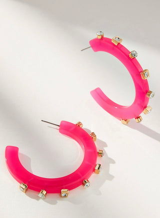 Large City Girl Jewel Hoop