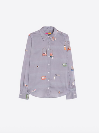 Gaby Shirt in Blue Hotel Stripes