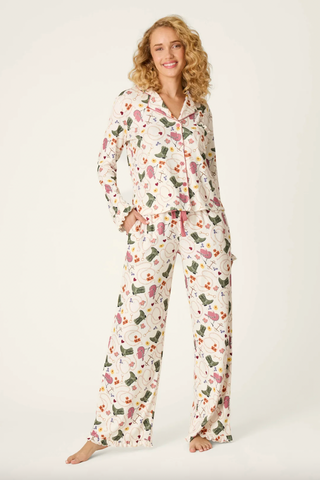 Saddle Up Western Print Long Sleeve PJ Set