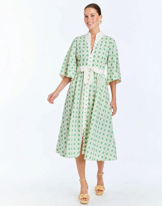 Carmen Midi Dress in Solihiya Green