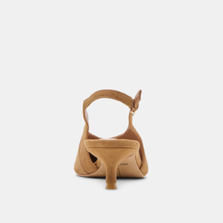 Aleena Kitten Heel in Light Brown Suede