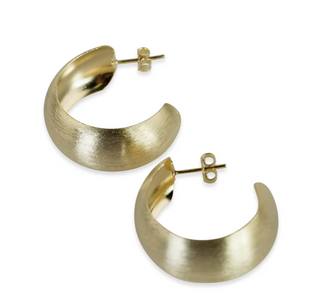 Monica Hoops in Brushed Gold