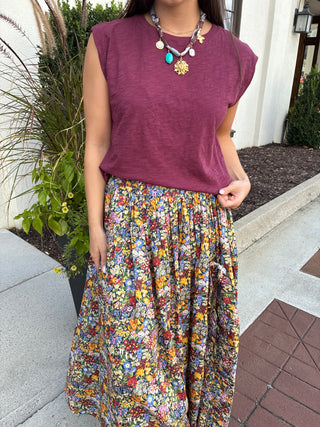 Sleeveless Crewneck in China Rose