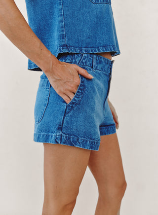 Elle Playa Trouser Short in Spring Horizon Wash