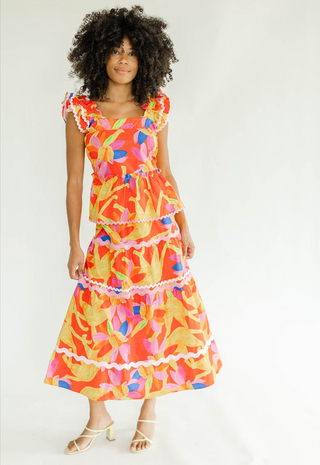 Mirabelle Skirt in Tangelo