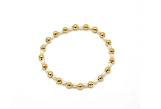 5mm Montauk 14k Gold and Pearl Waterproof Bracelet