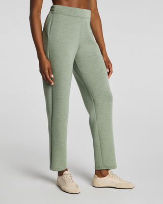 Heather green slim straight spanx pants
