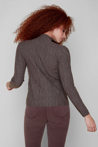 Knit Sweater in Heather Chocolate