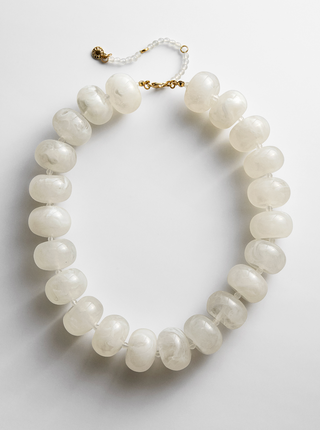 Joan Semi-Precious Necklace in White