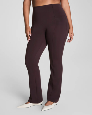 Dressy Micro Flare Legging in Truffle Brown