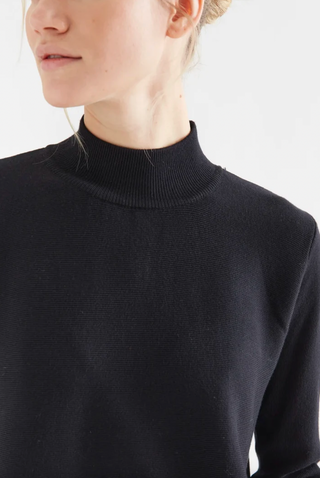 Basic Black Turtleneck Sweater