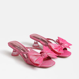 Natalina Kitten Heel Mule in Pink Sorbet