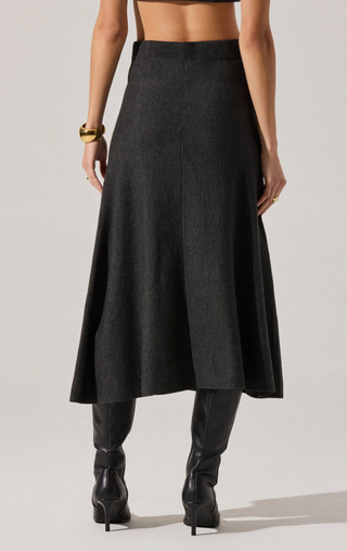 Deora Sweater Skirt in Charcoal