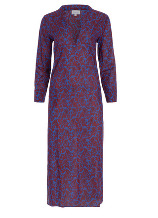 Kurta Dress in Cobalt Garden