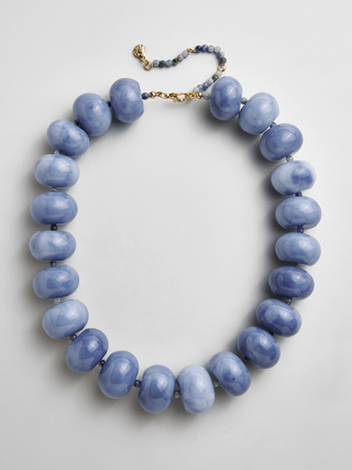 Joan Semi-Precious Necklace in Light Blue