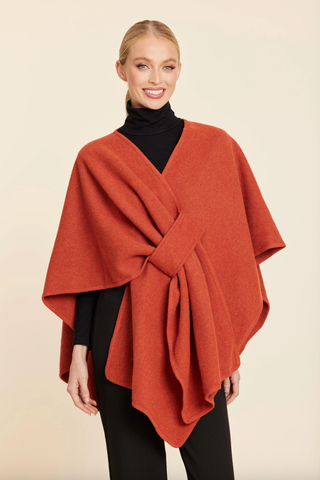 Knit Wrap in Burnt Orange