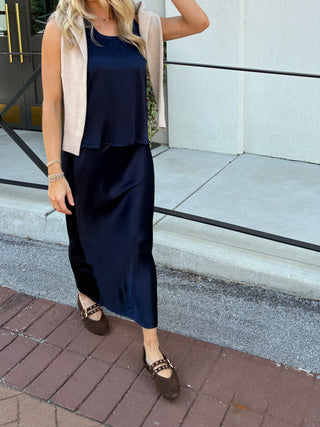 Midi Bias Skirt in Stormwatch