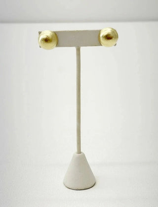 Small Soulful Studs-Brushed Gold