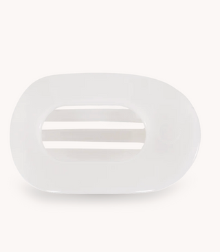 Coconut White Small Flat Round Hair Clip