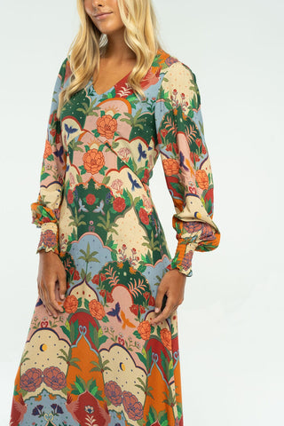 Layla Dress in Salmon Rose