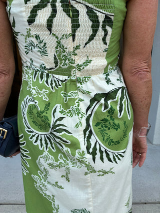 Dalton Midi Dress in Ireland Green