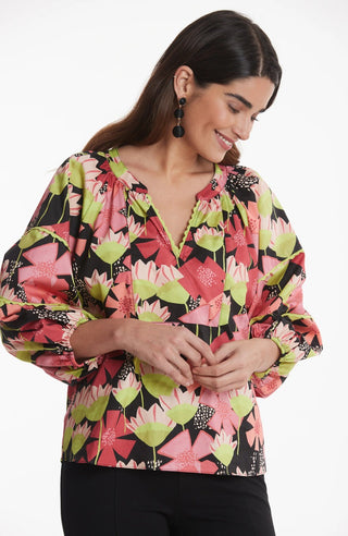 Molly Top in Multi Floral