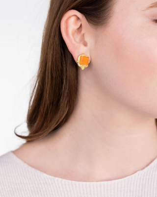 Charlotte Studs in Tangerine