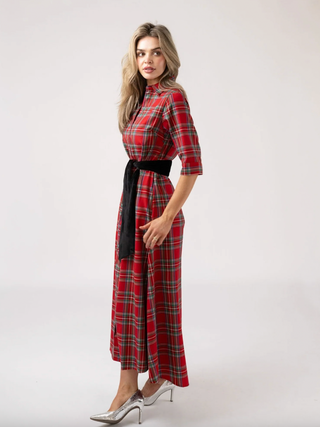 Eloise Dress in Holiday Plaid