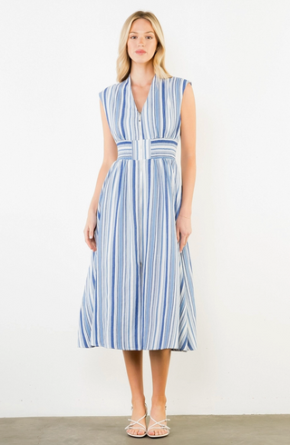 Savannah Stripe Midi Dress