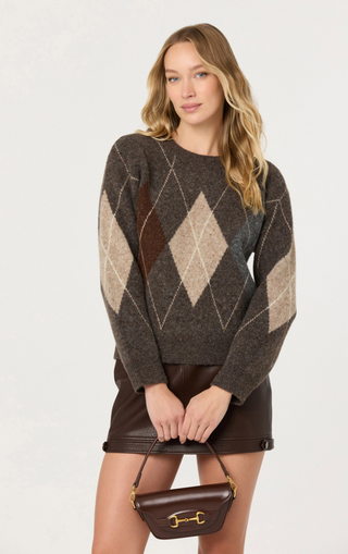 Cozy Argyle Knit Sweater