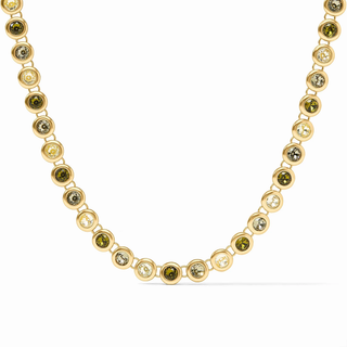 Rainbow Tennis Necklace-Shades of Jade-OS