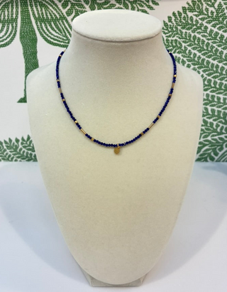 Petite Paddle Choker Necklace-Lapis