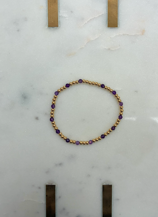 Zoe Gold Filled Bracelet w/ Amethyst