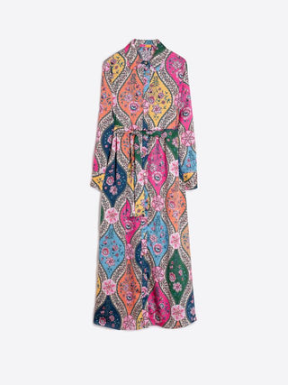 Button Down Maxi Dress in Floral Multi