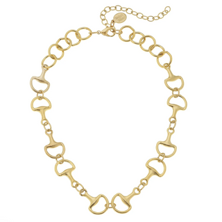 Gold Horse Bit Choker Necklace