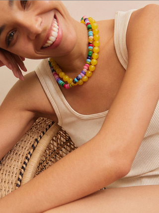 Joyce Semi-Precious Beaded Necklace in Multi