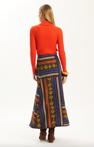 Val Rails Striped Skirt in Multi