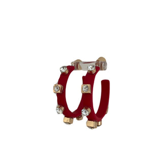 Matte Metal Jewel Hoop